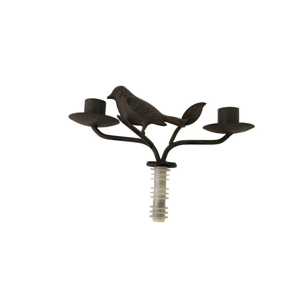Metal Bottle Stopper w/Candle Holders #1567